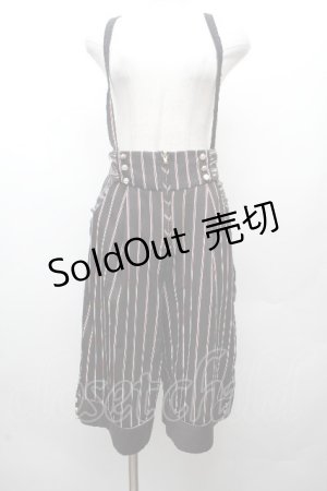 画像: axes femme POETIQUE / サス付ハーフワイドパンツ  黒 S-26-03-19-058-AX-PA-HR-ZS