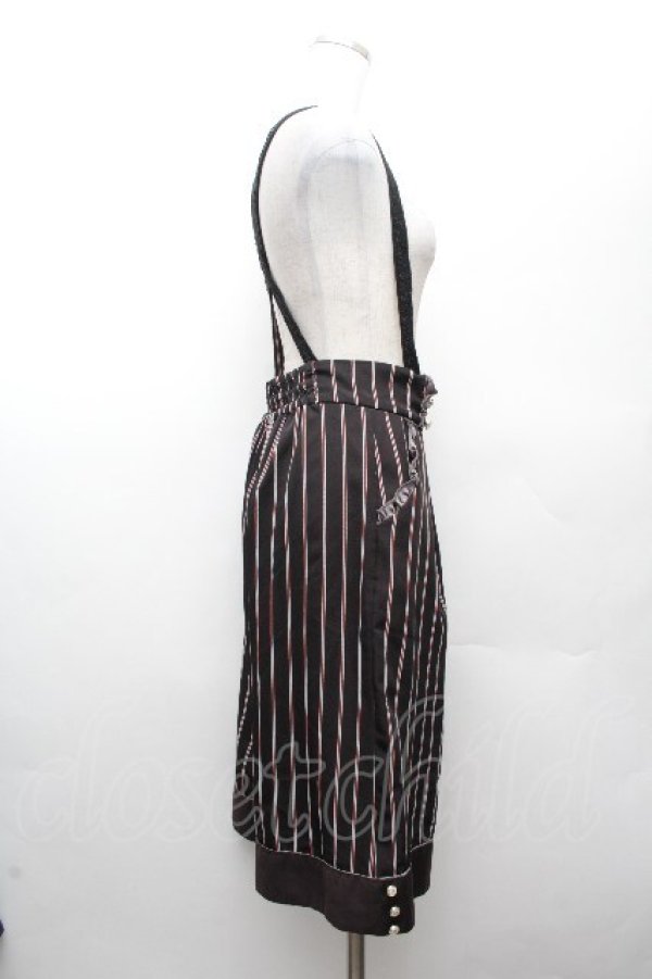 画像2: axes femme POETIQUE / サス付ハーフワイドパンツ  黒 S-26-03-19-058-AX-PA-HR-ZS (2)