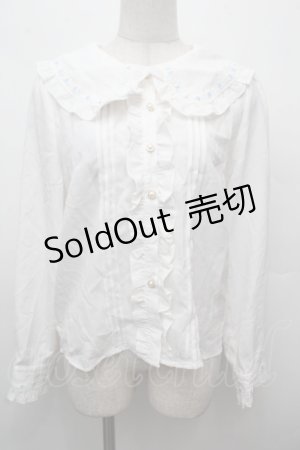 画像: Amavel / リバーシブルクロスタイブラウス  白 S-26-03-19-007-CA-BL-AS-ZS