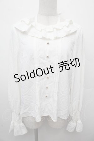 画像: Amavel / はしごレースブラウス  白 S-26-03-19-008-CA-BL-AS-ZS