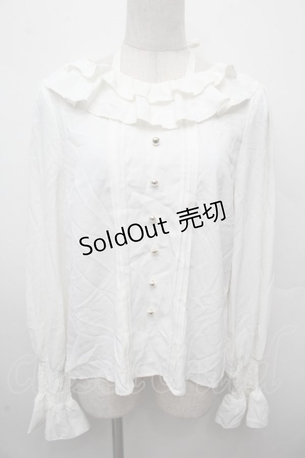 画像1: Amavel / はしごレースブラウス  白 S-26-03-19-008-CA-BL-AS-ZS (1)