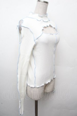 画像: lilLilly / デコルテカットリブカットソー  オフ S-26-03-19-002-LO-TO-HR-ZS