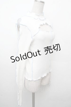 画像: lilLilly / デコルテカットリブカットソー  オフ S-26-03-19-002-LO-TO-HR-ZS