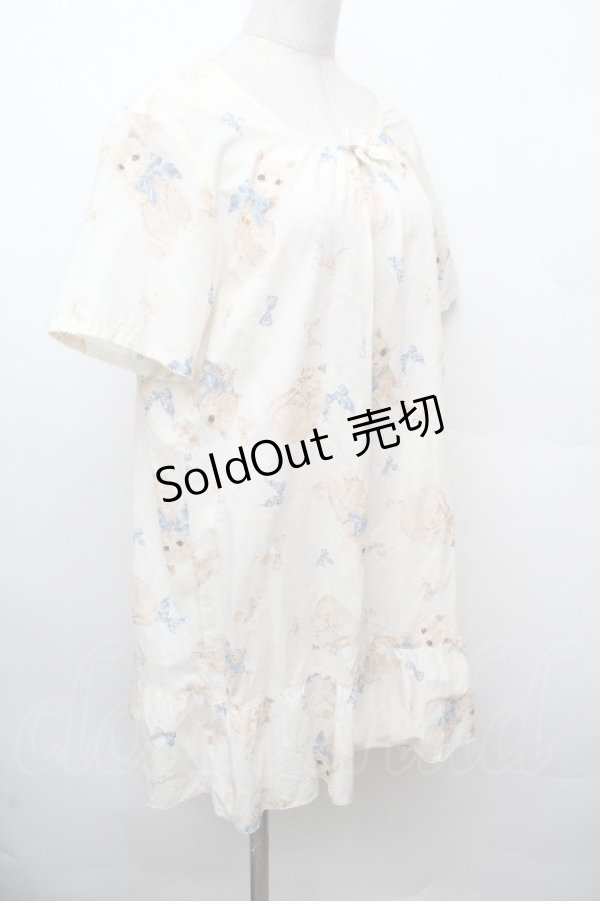 画像3: PINK HOUSE / リボンと猫チュニック  オフ S-26-03-19-009-LO-OP-AS-ZS (3)