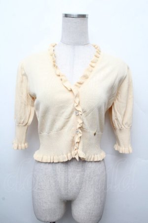 画像: MILK / フリルカーディガン  オフ S-26-03-19-010-ML-TO-AS-ZS