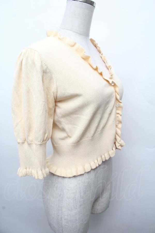 画像3: MILK / フリルカーディガン  オフ S-26-03-19-010-ML-TO-AS-ZS (3)