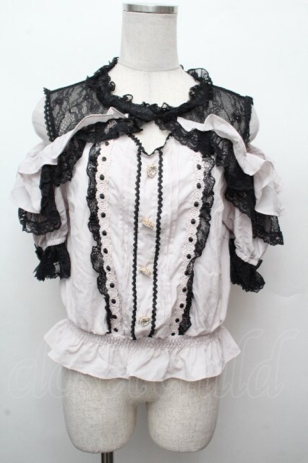 画像1: LIZ LISA / オープンショルダーフリルブラウス  ピンク S-26-03-19-012-LO-BL-AS-ZS (1)