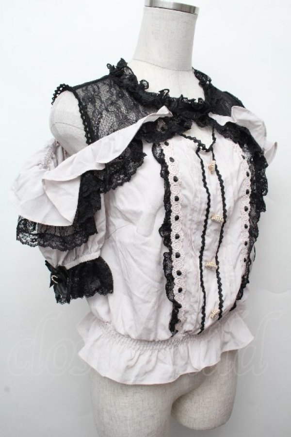 画像3: LIZ LISA / オープンショルダーフリルブラウス  ピンク S-26-03-19-012-LO-BL-AS-ZS (3)