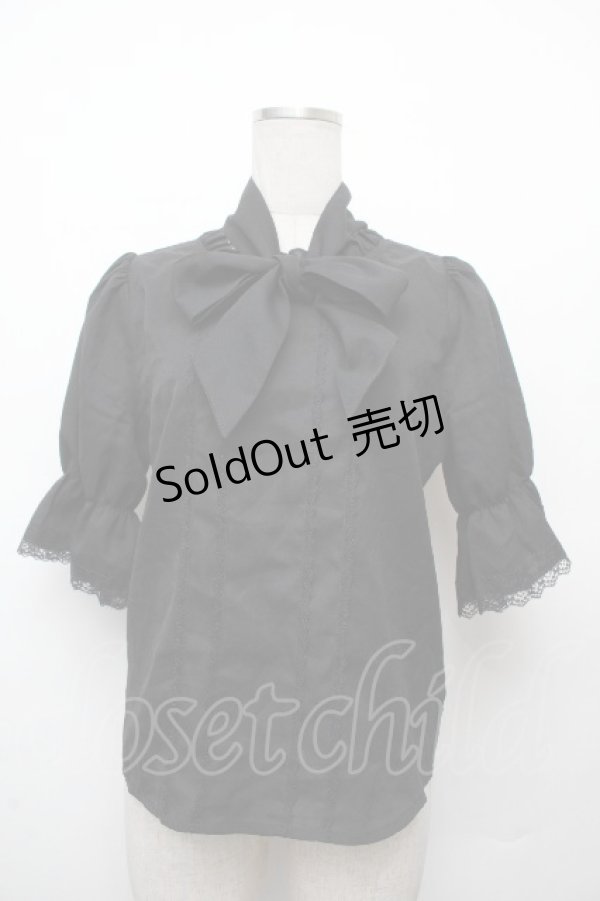 画像1: Amavel / タイ付ブラウス  黒 S-26-03-19-023-CA-BL-AS-ZS (1)