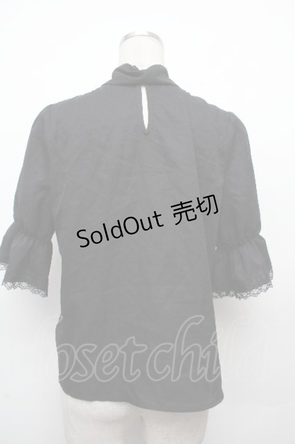 画像2: Amavel / タイ付ブラウス  黒 S-26-03-19-023-CA-BL-AS-ZS (2)