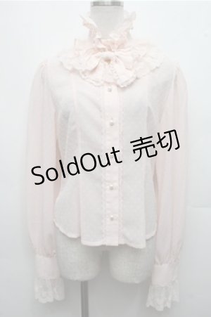 画像: BABY,THE STARS SHINE BRIGHT / ドビードットシフォンフリルブラウス  ピンク S-26-03-21-034-BA-BL-AS-ZS