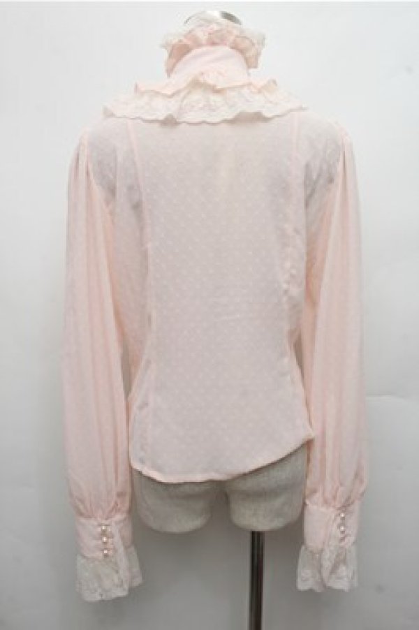 画像2: BABY,THE STARS SHINE BRIGHT / ドビードットシフォンフリルブラウス  ピンク S-26-03-21-034-BA-BL-AS-ZS (2)