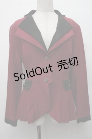 画像: FoxTrot / プリーツジャケット  ワイン S-26-03-21-036-LO-JA-AS-ZS