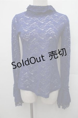 画像: Moi-meme-Moitie / クロスアーチフレアスリーブカットソー  青 S-26-03-21-039-MO-TO-AS-ZS