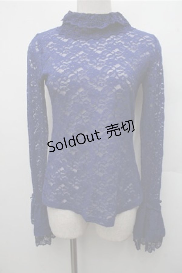 画像1: Moi-meme-Moitie / クロスアーチフレアスリーブカットソー  青 S-26-03-21-039-MO-TO-AS-ZS (1)