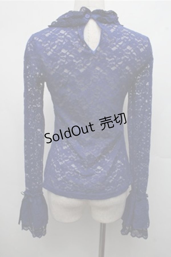 画像2: Moi-meme-Moitie / クロスアーチフレアスリーブカットソー  青 S-26-03-21-039-MO-TO-AS-ZS (2)