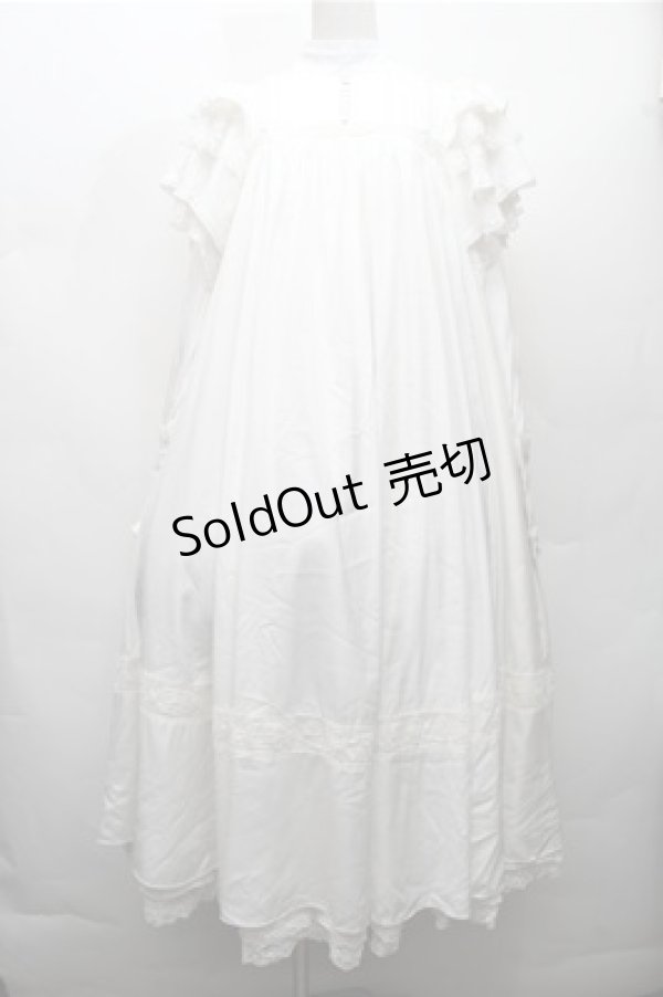 画像1: Hoshibako Works / リリアンヌ姉妹ワンピース(ロング丈)  白 S-26-03-21-041-LO-OP-AS-ZS (1)