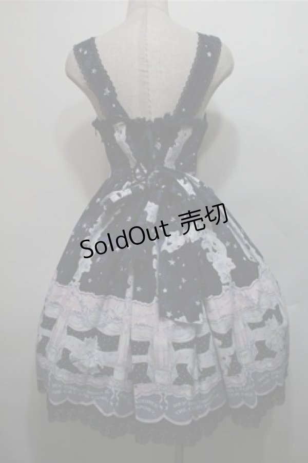 画像2: BABY,THE STARS SHINE BRIGHT / 星空のマザーグース柄ジャンパースカートII  紺 S-26-03-21-044-BA-OP-AS-ZS (2)