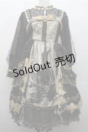 画像: 中国ロリータ / ジャガードドレス  黒 S-26-03-21-048-LO-OP-AS-ZS