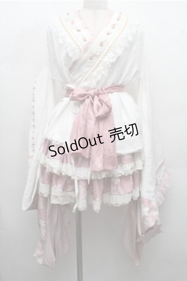 画像1: LOLITA / 着物セットアップ  ピンクｘ白 S-26-03-21-049-LO-OP-AS-ZS (1)