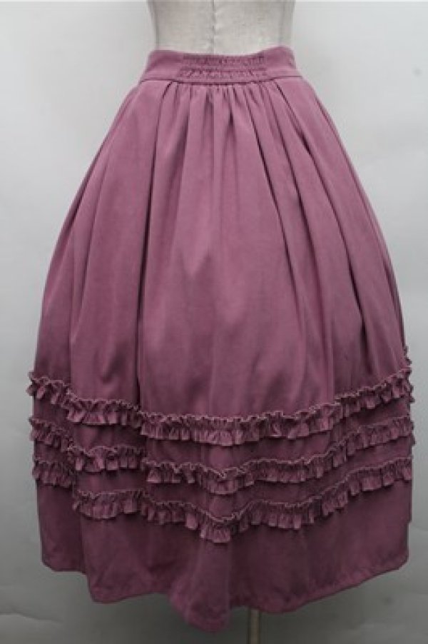 画像2: Forest Wardrobe / 森林のかご4.0 三段フリルスカート 2XL 紫 S-26-03-21-052-LO-OP-AS-ZS (2)