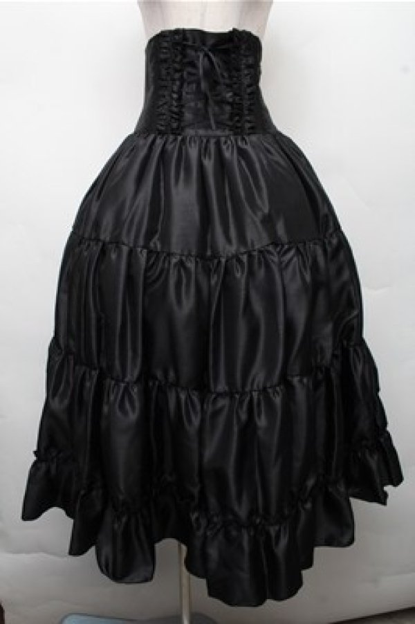 画像1: ATELIER PIERROT / Long Corset Skirt  黒 S-26-03-21-057-EL-SK-AS-ZS (1)