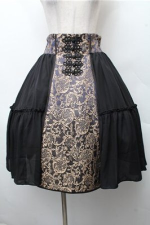 画像: axes femme kawaii / メイリンスカート M 紺ｘ黒 S-26-03-21-058-AX-SK-AS-ZS