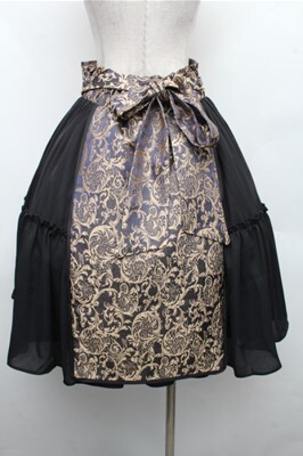 画像2: axes femme kawaii / メイリンスカート M 紺ｘ黒 S-26-03-21-058-AX-SK-AS-ZS (2)