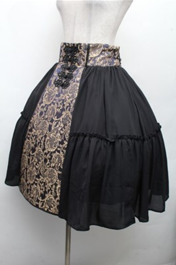 画像3: axes femme kawaii / メイリンスカート M 紺ｘ黒 S-26-03-21-058-AX-SK-AS-ZS (3)