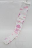 画像1: BABY,THE STARS SHINE BRIGHT / くみゃちゃんのふわふわお空でTea Party柄オーバーニーソックス  白ｘピンク S-26-03-21-012-BA-ZA-HR-ZS (1)