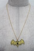 画像1: Moi-meme-Moitie / 蝙蝠ロゴアクリルネックレス  イエロー S-26-03-21-017-MO-AC-AS-ZS (1)