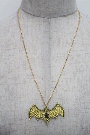 画像: Moi-meme-Moitie / 蝙蝠ロゴアクリルネックレス  イエロー S-26-03-21-017-MO-AC-AS-ZS