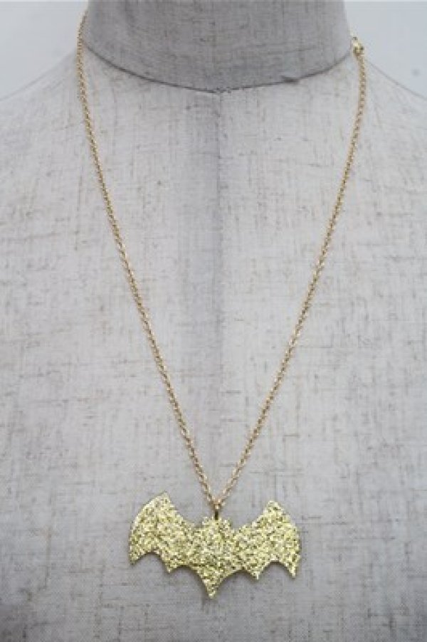 画像2: Moi-meme-Moitie / 蝙蝠ロゴアクリルネックレス  イエロー S-26-03-21-017-MO-AC-AS-ZS (2)