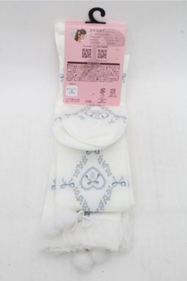 画像2: m petit by misako / AMOVKクマボンボン  白 S-26-03-21-003-LO-ZA-HR-ZS (2)