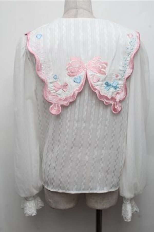 画像2: Sakya Lolita / スウィートハートブラウス  白 S-26-03-21-022-LO-BL-AS-ZS (2)