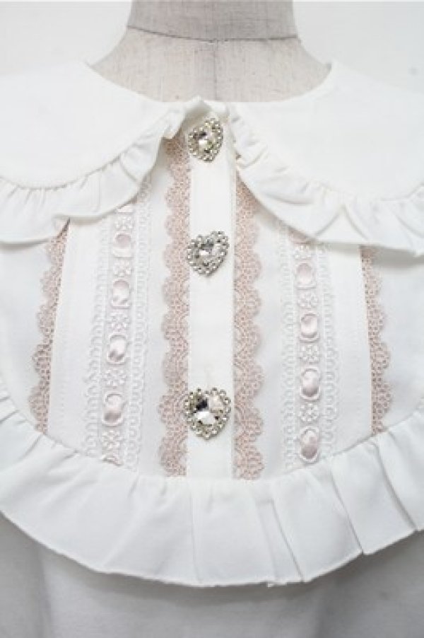 画像3: DearMyLove / ヨークフリルはしごレースうさみみブラウス LL 白 S-26-03-21-024-EL-BL-AS-ZS (3)