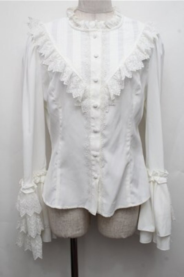 画像1: Hoshibako Works / 星夜の旅　姫袖ブラウス  白 S-26-03-21-027-LO-BL-AS-ZS (1)