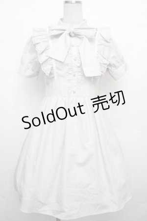 画像: Ank Rouge / ボウタイフリルワンピース  グレー S-26-03-23-036-CA-OP-HR-ZS