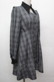 画像3: EAT ME / シャツカラーデコルテワンピース  グレーｘ黒 S-26-03-23-039-LO-OP-AS-ZS (3)