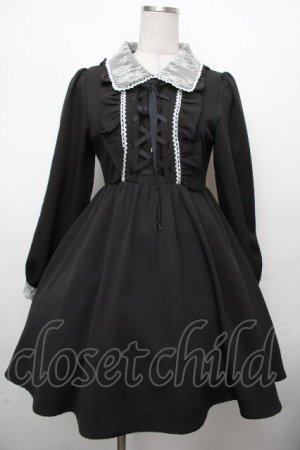 画像: Rojita / フロントレースアップワンピース  黒 S-26-03-23-041-LO-OP-HR-ZS