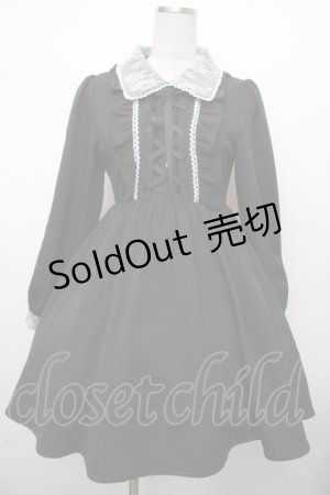 画像: Rojita / フロントレースアップワンピース  黒 S-26-03-23-041-LO-OP-HR-ZS