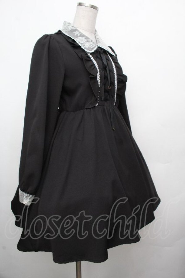 画像3: Rojita / フロントレースアップワンピース  黒 S-26-03-23-041-LO-OP-HR-ZS (3)
