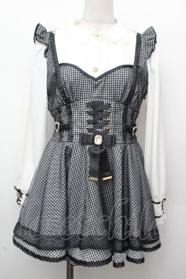 画像1: LIZ LISA / チュールレイヤードセットアップ  黒ｘ白 S-26-03-23-042-LO-OP-AS-ZS (1)