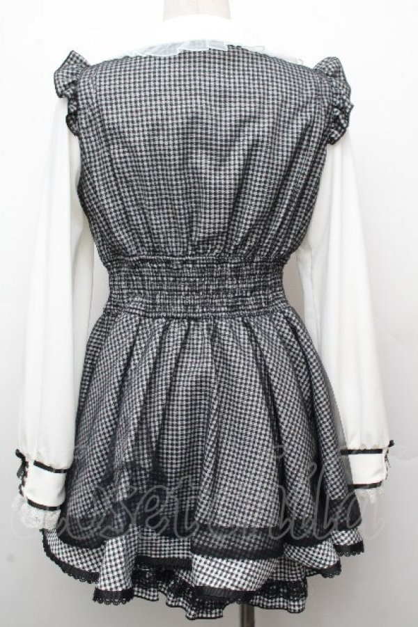 画像2: LIZ LISA / チュールレイヤードセットアップ  黒ｘ白 S-26-03-23-042-LO-OP-AS-ZS (2)