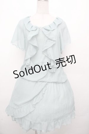 画像: axes femme / シフォンワンピース  グリーン S-26-03-23-046-AX-TO-AS-ZS