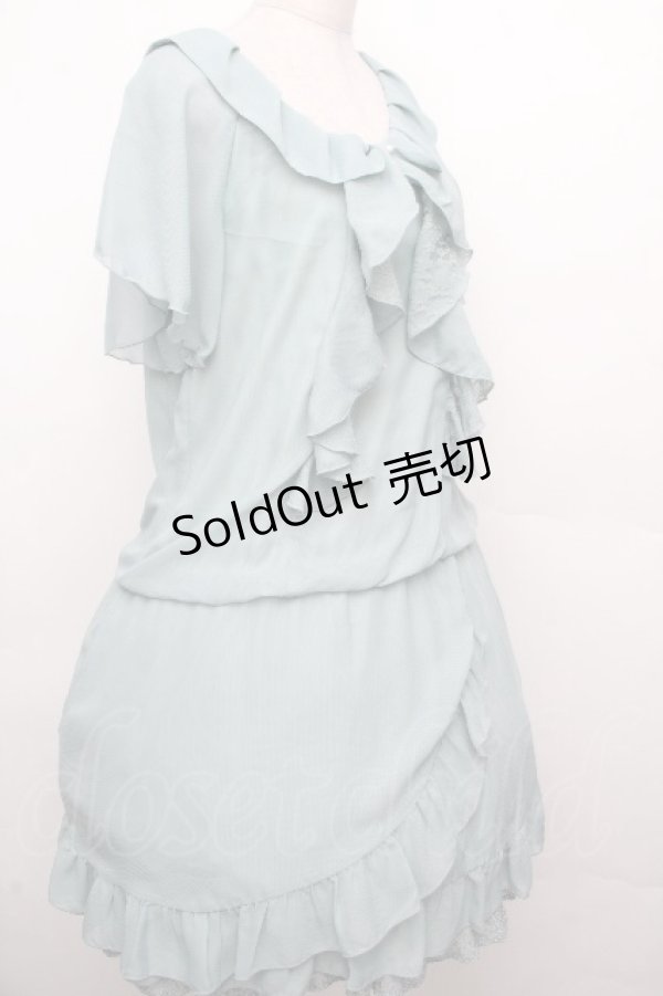 画像3: axes femme / シフォンワンピース  グリーン S-26-03-23-046-AX-TO-AS-ZS (3)