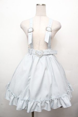 画像: DearMyLove / ストーンバックルサスフリルスカート  サックス S-26-03-23-048-EL-SK-HR-ZS