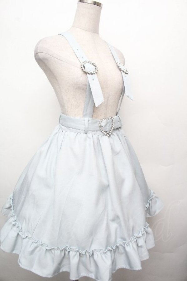 画像3: DearMyLove / ストーンバックルサスフリルスカート  サックス S-26-03-23-048-EL-SK-HR-ZS (3)