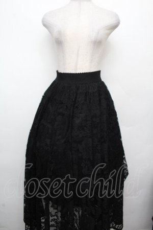 画像: axes femme / レースサーキュラースカート  黒 S-26-03-23-052-AX-SK-HR-ZS