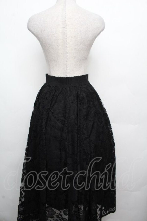 画像2: axes femme / レースサーキュラースカート  黒 S-26-03-23-052-AX-SK-HR-ZS (2)